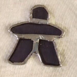 Small Purple Stained Glass Meeple